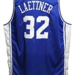 Christian Laettner #32 Custom College Basketball Jersey New Sewn Blue