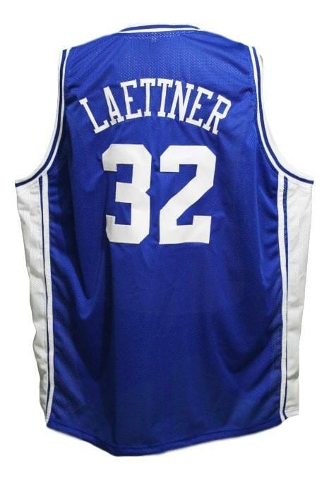 Christian Laettner #32 Custom College Basketball Jersey New Sewn Blue