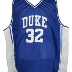 Christian Laettner #32 Custom College Basketball Jersey New Sewn Blue
