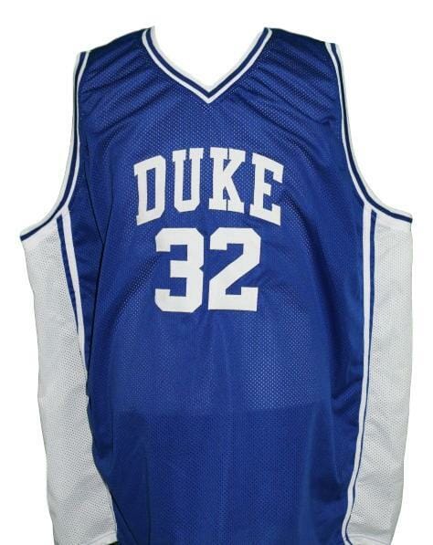 Christian Laettner #32 Custom College Basketball Jersey New Sewn Blue