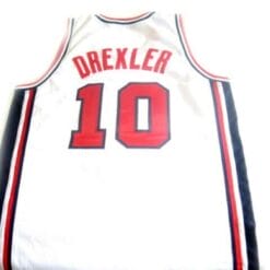 Clyde Drexler #10 Team USA Basketball Jersey White