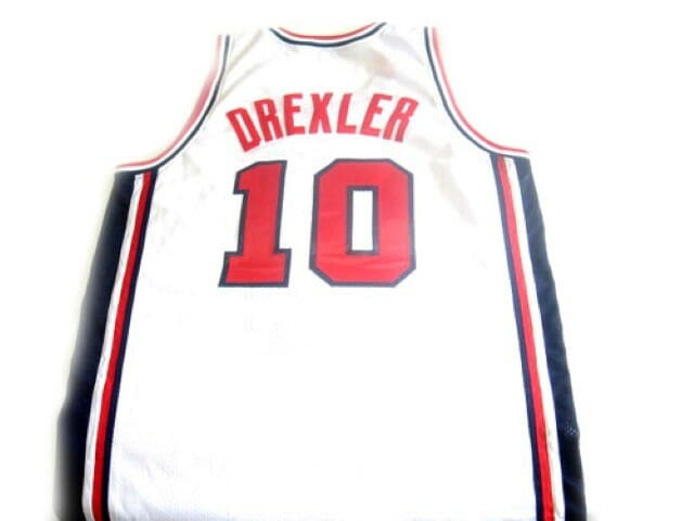 Clyde Drexler #10 Team USA Basketball Jersey White