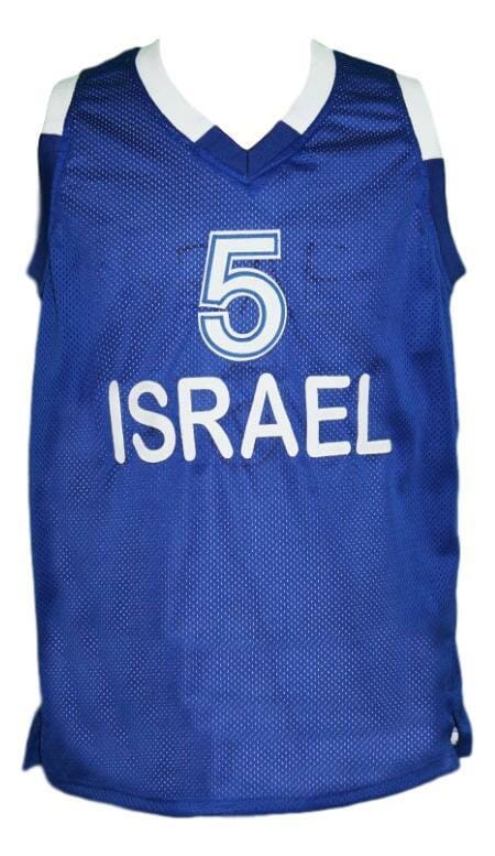 Custom Name # Team Israel Basketball Jersey New Sewn Blue