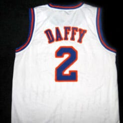 Daffy Duck #2 Tune Squad Space Jam Basketball Jersey White