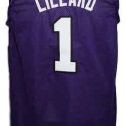 Damian Lillard #1 Custom College Basketball Jersey New Sewn Purple