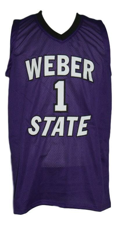 Damian Lillard #1 Custom College Basketball Jersey New Sewn Purple