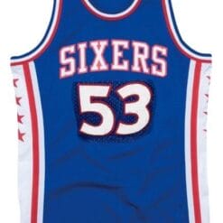 Darryl Dawkins #53 Philadelphia Basketball Jersey Sewn Blue