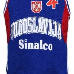 Dejan Bodiroga Jugoslavija Yugoslavia Basketball Jersey New Sewn Blue