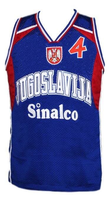 Dejan Bodiroga Jugoslavija Yugoslavia Basketball Jersey New Sewn Blue