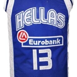 Dimitris Diamantidis #13 Greece Custom Basketball Jersey Blue
