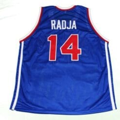 Dino Radja #14 Jugoslavija Yugoslavia Basketball Jersey Blue