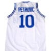 Drazen Petrovic #10 Cibona Croatia Basketball Jersey White