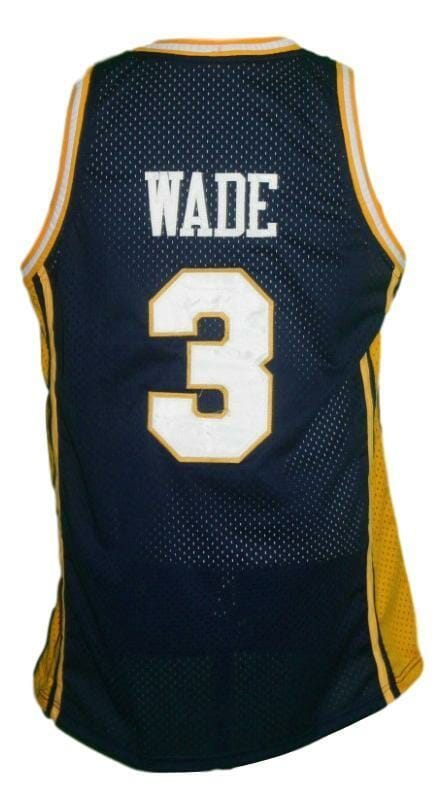 Dwyane Wade #3 College Basketball Jersey Navy Blue
