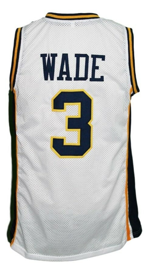 Dwyane Wade #3 College Basketball Jersey White