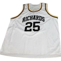 Alternative view of Dwyane Wade #25 Richards High School Basketball Jersey White