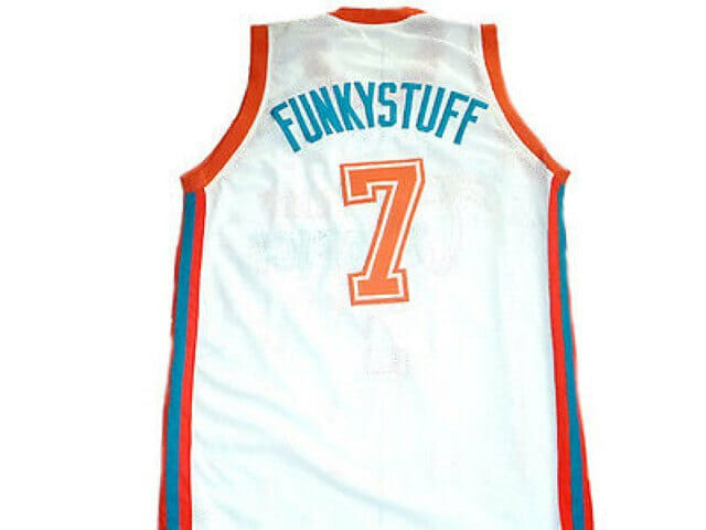 Funkystuff #7 Flint Tropics Semi Pro Basketball Jersey White