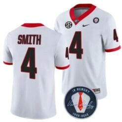 Georgia Bulldogs Nolan Smith #4 Jersey Honoring Vince Dooley Patch White
