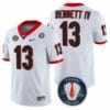 Georgia Bulldogs Stetson Bennett #13 Jersey Honoring Vince Dooley Patch White