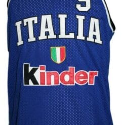 Gianluca Basile #5 Italia Basketball Jersey Blue