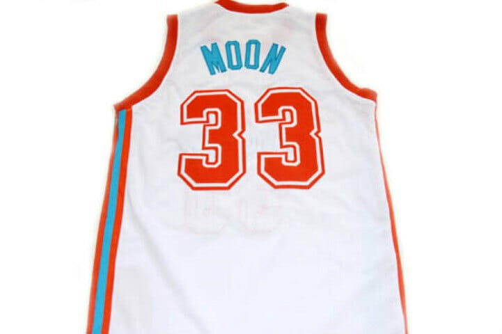 Jackie Moon #33 Flint Tropics Semi Pro Basketball Jersey White