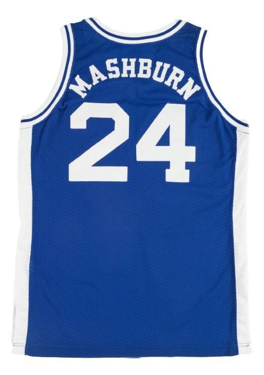 Jamal Mashburn #24 College Basketball Jersey New Sewn Blue