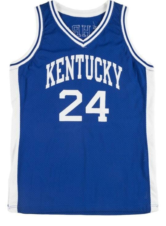 Jamal Mashburn #24 College Basketball Jersey New Sewn Blue