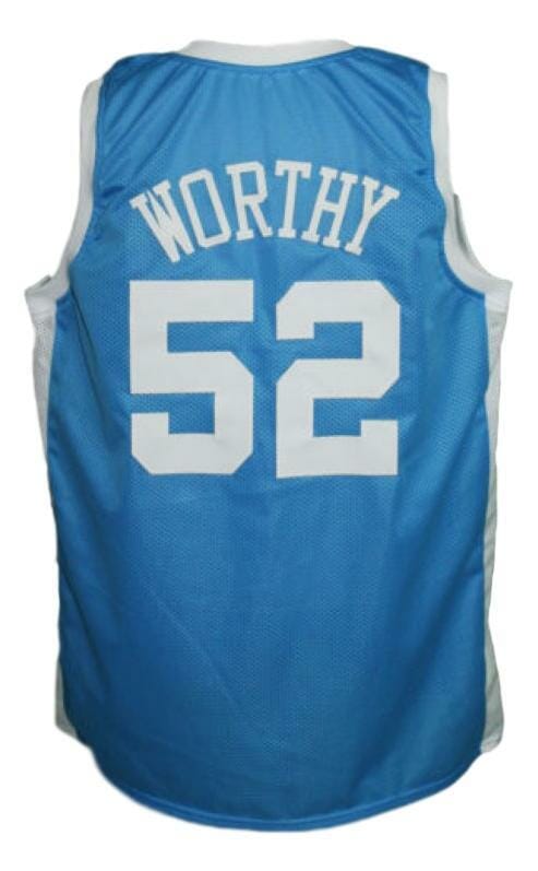 James Worthy #52 College Basketball Jersey Sewn Light Blue
