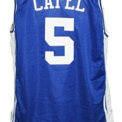 Jeff Capel #5 Custom College Basketball Jersey New Sewn Blue
