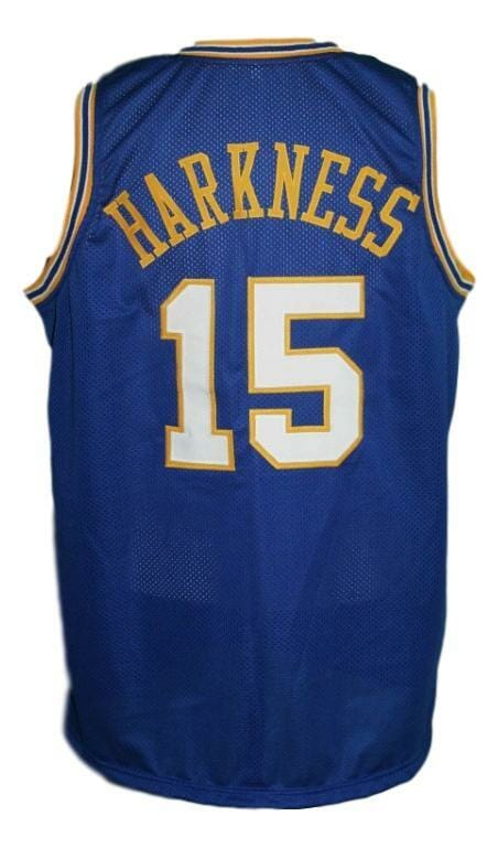 Jerry Harkness #15 Indiana Aba Basketball Jersey Blue