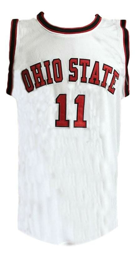 Jerry Lucas #11 College Basketball Jersey White