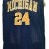 Jimmy King #24 College Retro Basketball Jersey Sewn Navy Blue