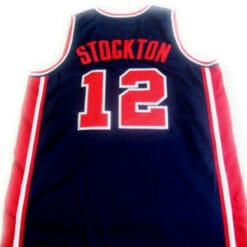John Stockton #12 Team USA Basketball Jersey Navy Blue