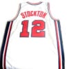 John Stockton #12 Team USA Basketball Jersey White