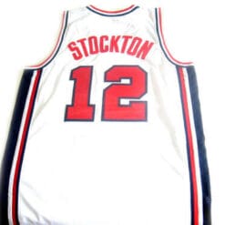John Stockton #12 Team USA Basketball Jersey White