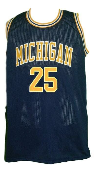 Jun Howard #25 College Basketball Jersey Sewn Navy Blue