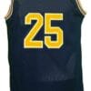 Jun Howard #25 College Basketball Jersey Sewn Navy Blue