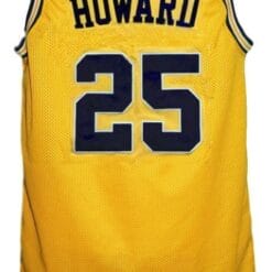 Juwan Howard #25 Custom College Basketball Jersey New Sewn Yellow