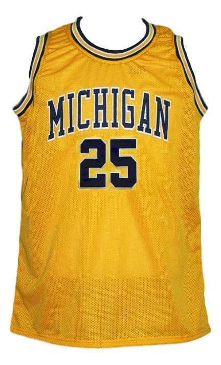 Juwan Howard #25 Custom College Basketball Jersey New Sewn Yellow