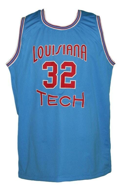 Karl Malone #32 College Basketball Jersey Sewn Light Blue
