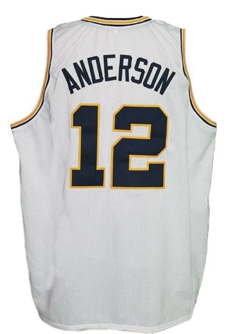 Kenny Anderson #12 Custom College Basketball Jersey New Sewn White