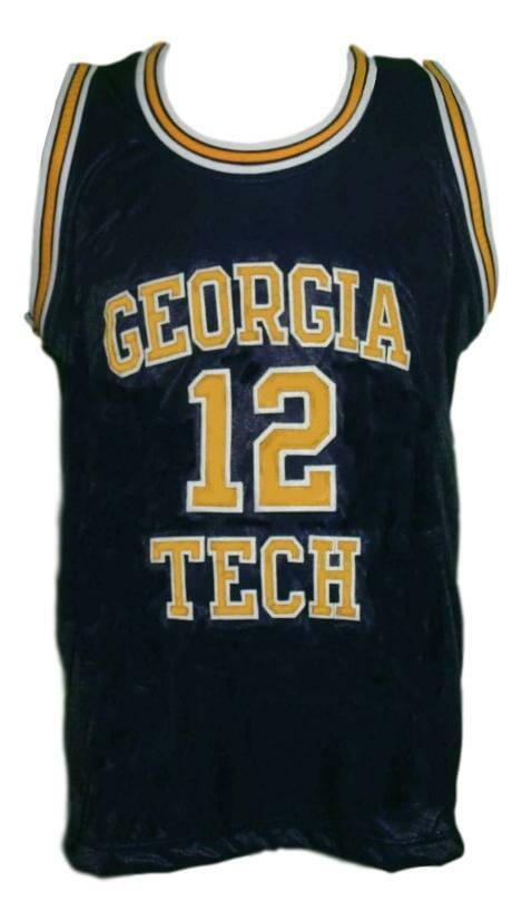 Kenny Anderson #12 College Basketball Jersey Sewn Navy Blue