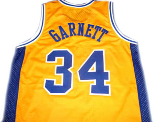 Kevin Garnett #34 Admirals High School Basketball Jersey Yellow