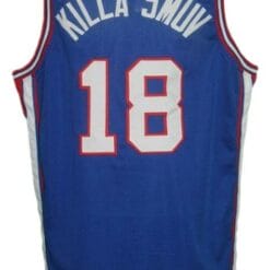 Killa Smuv #18 Pros Basketball Jersey Sewn Blue