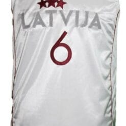 Kristaps Porzingis Team Latvia Basketball Jersey White