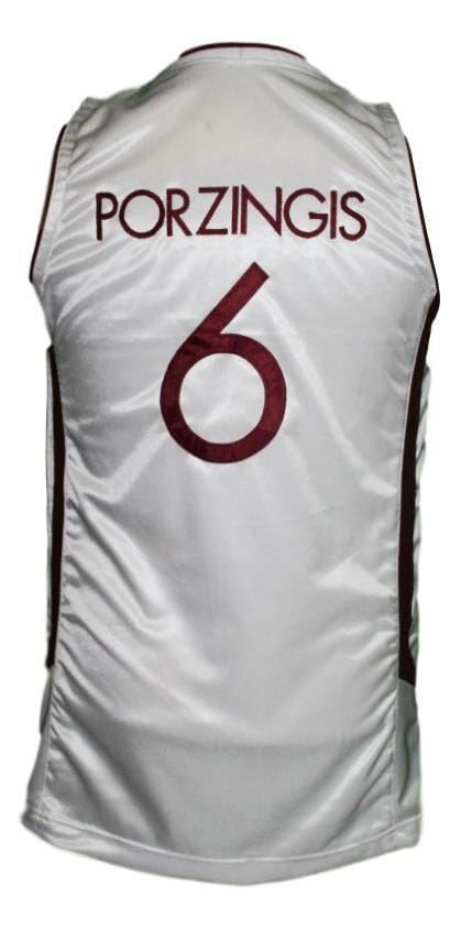Kristaps Porzingis Team Latvia Basketball Jersey White