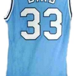 Larry Bird #33 College Basketball Jersey Sewn Blue