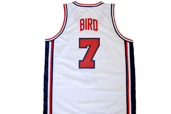 Larry Bird #7 Team USA Basketball Jersey White
