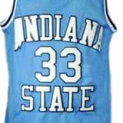 Larry Bird #33 College Basketball Jersey Sewn Blue
