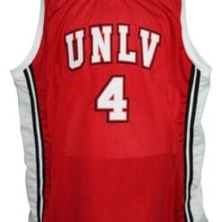 Larry Johnson #4 College Basketball Jersey Red