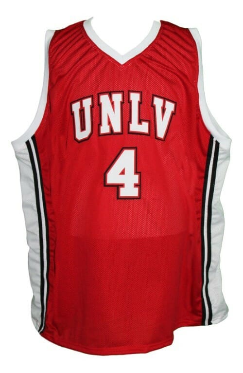 Larry Johnson #4 College Basketball Jersey Red